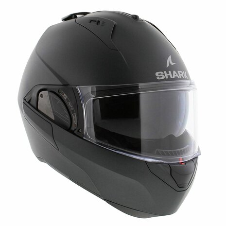 Shark Evo ES motorcycle flip up helmet blank matt anthracite A06