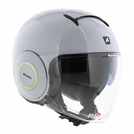 Shark Nano helmet blank gloss white silver W01 - Size XS