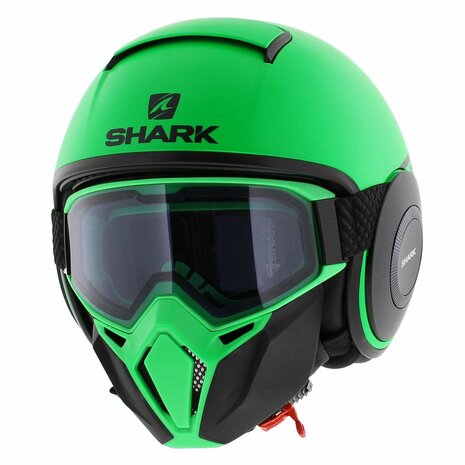 Shark Helmet Street Drak Neon serie matt green black GKK - Size XS