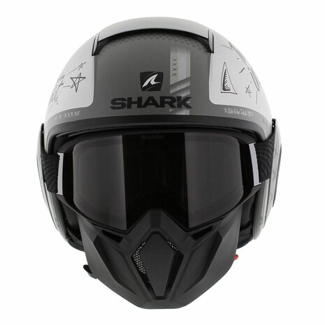 Shark Helmet Street Drak Tribute RM matt silver anthracite SAA - Size XS