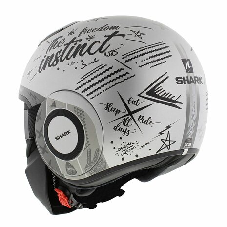 Shark Helmet Street Drak Tribute RM matt silver anthracite SAA - Size XS