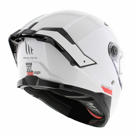 MT Thunder 4 SV full face helmet solid gloss white