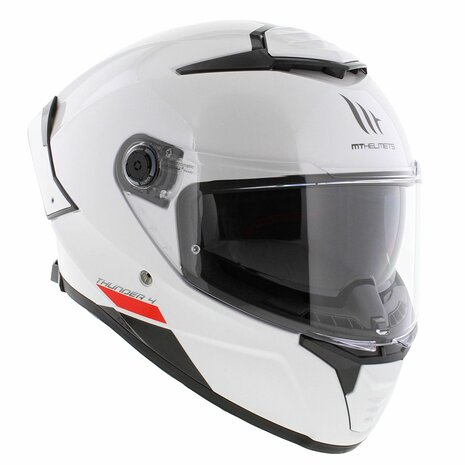 MT Thunder 4 SV full face helmet solid gloss white