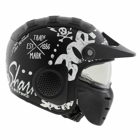 Shark X-Drak Helmet Freestyle Cup matt black white KWW