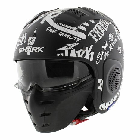 Shark X-Drak Helmet Freestyle Cup matt black white KWW - Size S