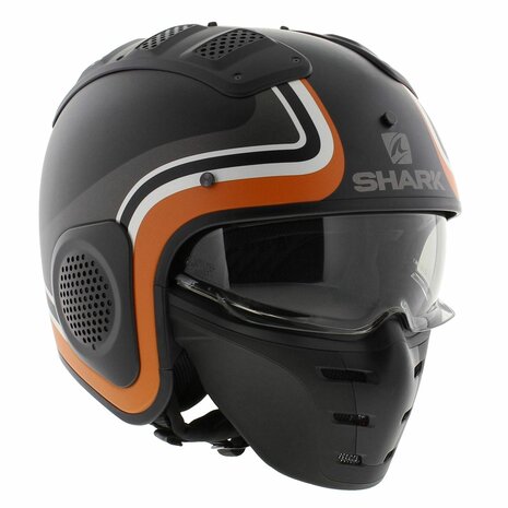 Shark X-Drak Trial Helmet Hister matt black orange KAO - Size XS