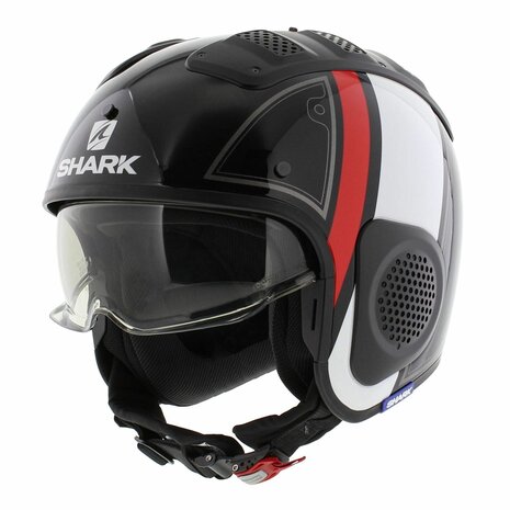 Shark X-Drak Trial Helmet Terrence gloss black white red KWR - Maat XS