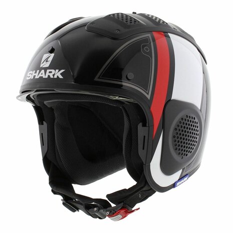 Shark X-Drak Trial Helmet Terrence gloss black white red KWR - Maat XS