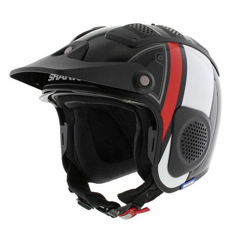 Shark X-Drak Trial Helmet Terrence gloss black white red KWR - Size XS
