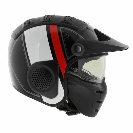 Shark X-Drak Trial Helmet Terrence gloss black white red KWR - Size XS
