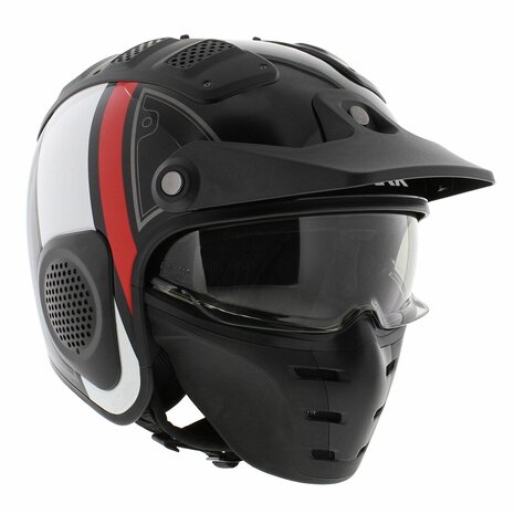 Shark X-Drak Trial Helmet Terrence gloss black white red KWR - Size XS