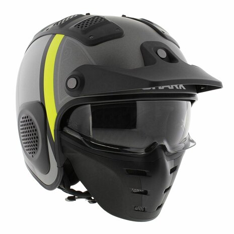 Shark X-Drak Trial Helmet Terrence matt anthracite yellow AAY - Size XS