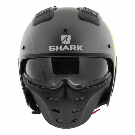 Shark X Drak Trial Helmet Terrence matt anthracite yellow AAY Size XS