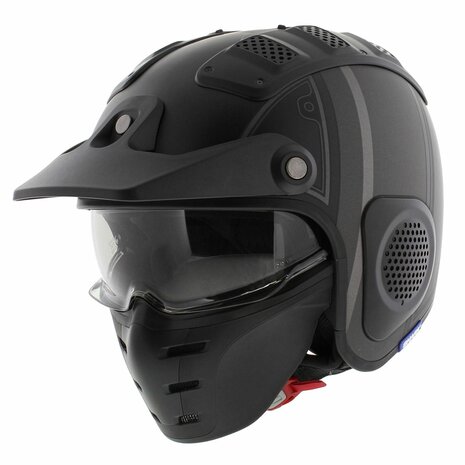 Shark X-Drak Trial Helmet Terrence matt black anthracite silver KAS - Size XS