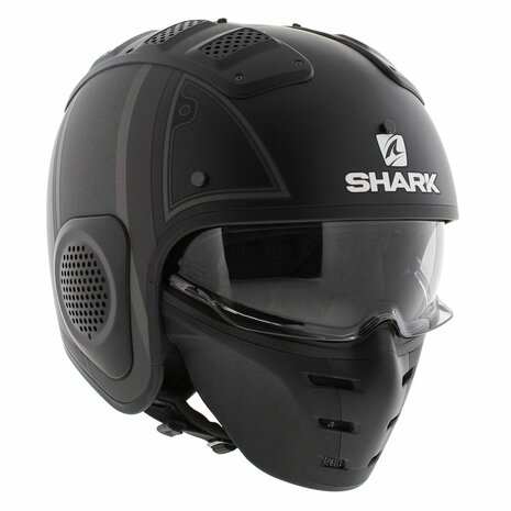 Shark X-Drak Trial Helmet Terrence matt black anthracite silver KAS - Size XS