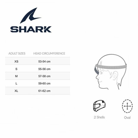 Shark X-Drak 2 blank matt black KMA trial helmet - Size XS