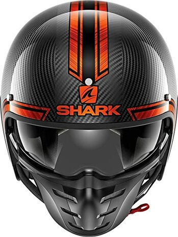 Shark S-Drak Carbon Helmet Vinta gloss carbon black orange DUO