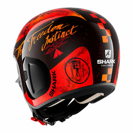 Shark S-Drak 2 Helmet Tripp In gloss black orange KOO