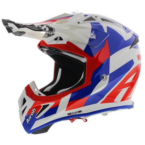 Airoh Aviator Ace Trick Gloss Blue White red - Size S