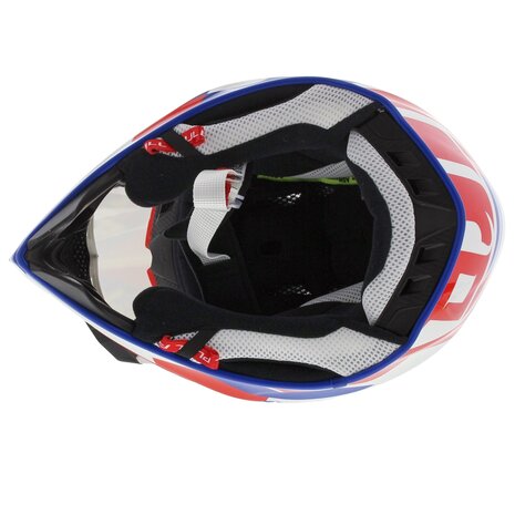 Airoh Aviator Ace Trick Gloss Blue White red - Size S