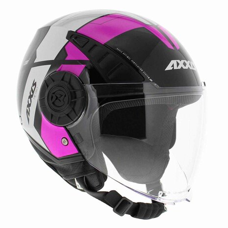 Axxis-Metro-jethelm-Cool-glans-fluor-roze-rechtsvoor