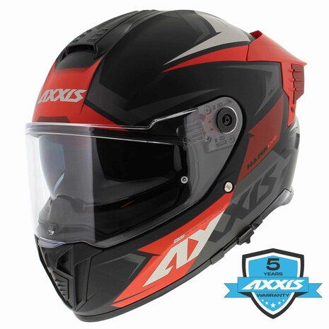 Axxis-Hawk-SV-Evo-Integraal-helm-Ixil-mat-zwart-rood