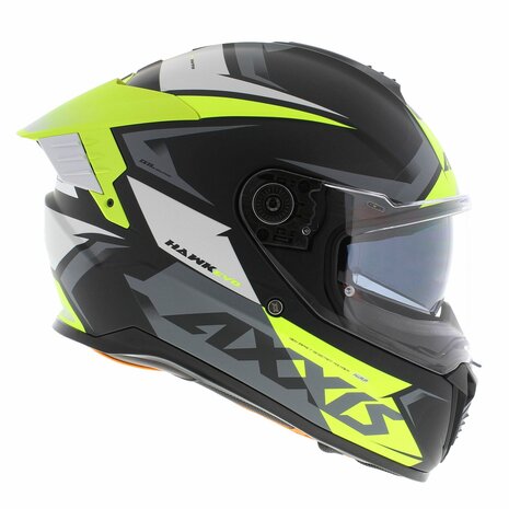 Axxis-Hawk-SV-Evo-Integraal-helm-Ixil-mat-zwart-fluor-geel-rechter-zijkant