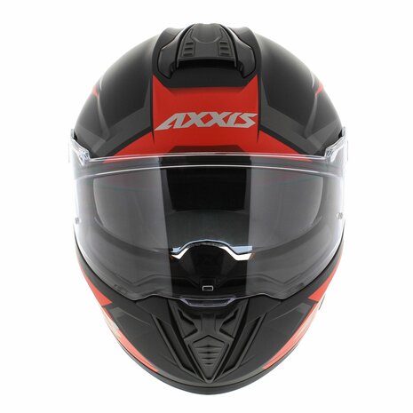 Axxis-Hawk-SV-Evo-Integraal-helm-Ixil-mat-zwart-rood-voorkant