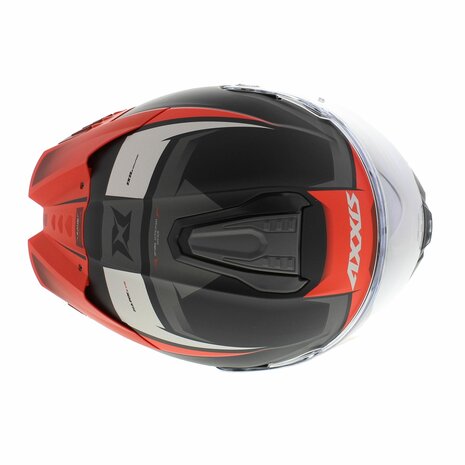 Axxis-Hawk-SV-Evo-Integraal-helm-Ixil-mat-zwart-rood-bovenkant