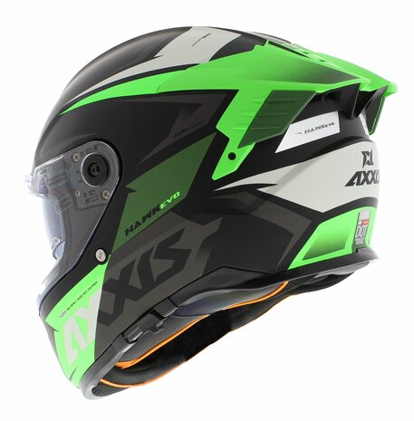 Axxis-Hawk-SV-Evo-Integraal-helm-Ixil-mat-zwart-groen-linker-achterkant