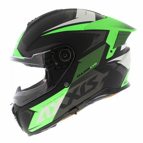 Axxis-Hawk-SV-Evo-Integraal-helm-Ixil-mat-zwart-groen-linker-zijkant