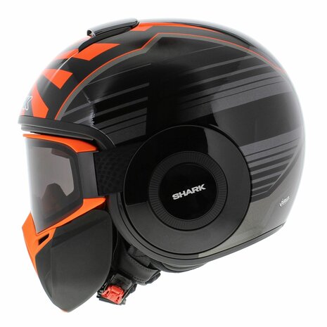Shark Street Drak helmet Zarco Malaysia GP gloss black Orange