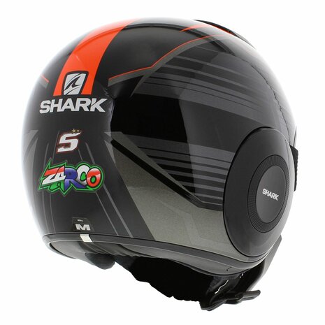 Shark Street Drak helm Zarco Malaysia GP gloss black Orange 