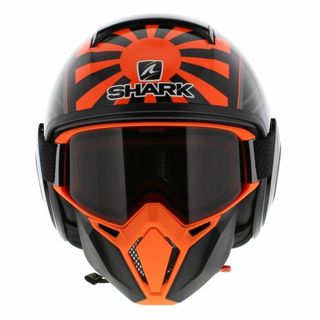 Shark Street Drak helm Zarco Malaysia GP gloss black Orange 