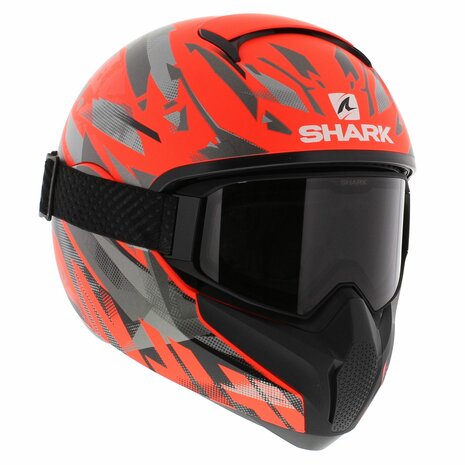 Shark Vancore 2 Kanhji matt black fluo orange Helmetdiscounter