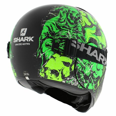 Shark Vancore Motorcycle helmet Ashtan matt black green - Size XS