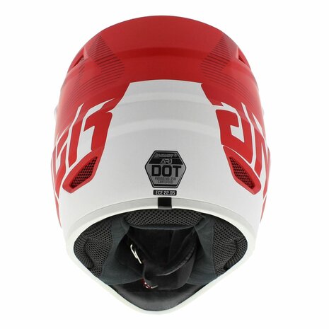 Answer AR1 Junior MX Helmet Bold matt red white - Size kids M (49-50 CM)