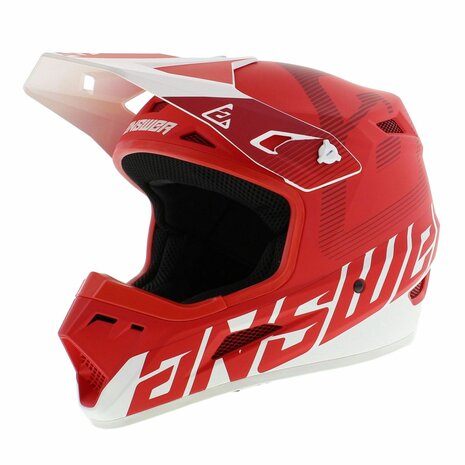 Answer AR1 Junior MX Helmet Bold matt red white