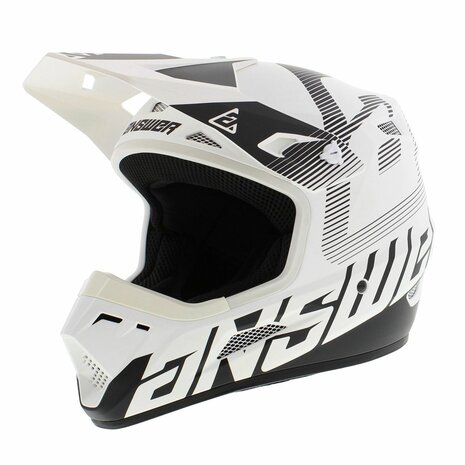 Answer AR1 Junior MX Helmet Bold matt white black