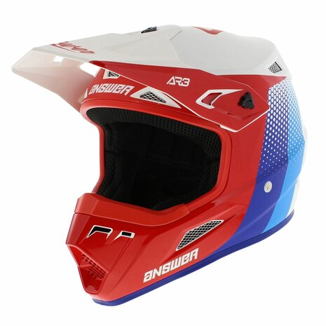 Answer AR3 MX helmet Pace blue white red - Size L