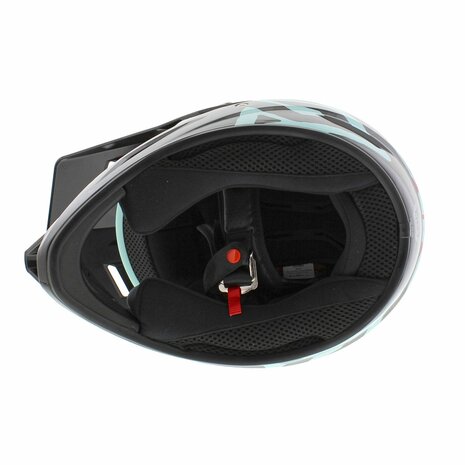 Answer AR3 MX helmet Hypno gloss black red mint - Size L
