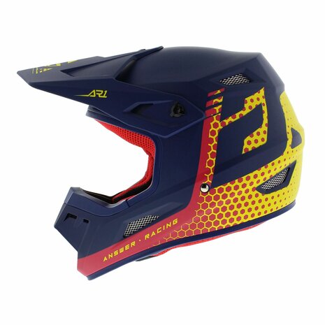 Answer AR1 MX helmet Charge matt blue red orange - Size L