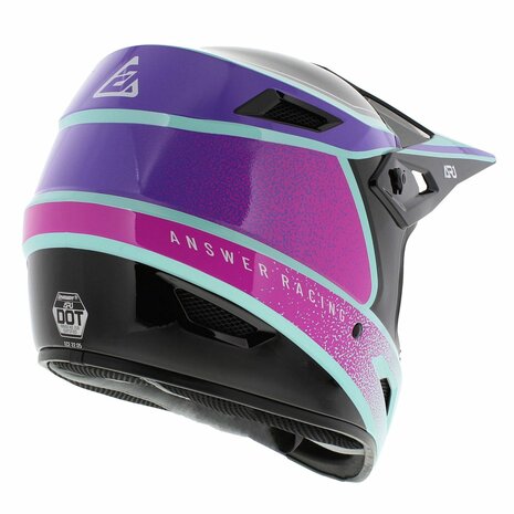 Answer AR1 MX Helmet Vivid gloss black blue purple Size XXL