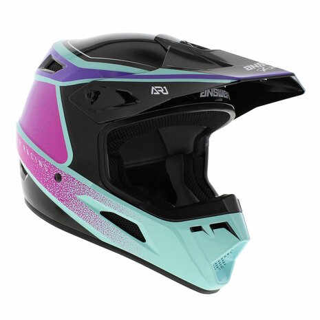 Answer AR1 MX Helmet Vivid gloss black blue purple - Size XXL