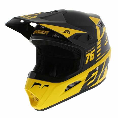 Answer AR1 MX helmet Bold Black Yellow - Size L