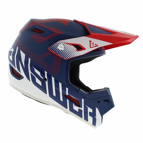 Answer AR1 V2 MX Helmet Bold matt blue red