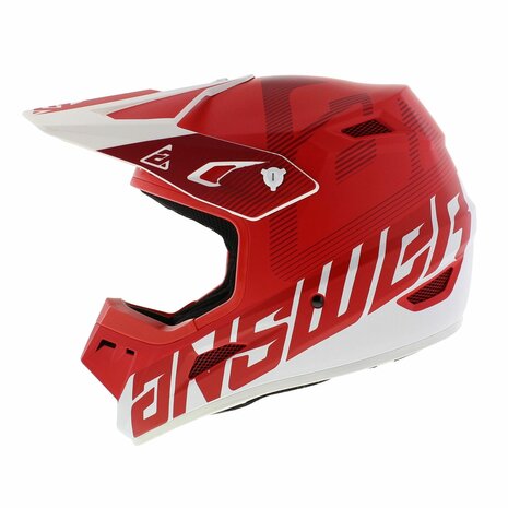 Answer AR1 V2 MX Helmet Bold matt red white - Size M
