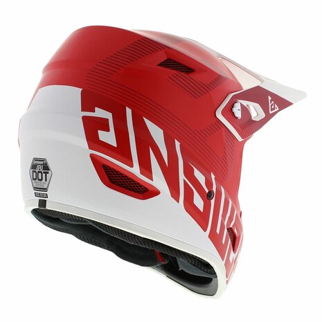Answer AR1 V2 MX Helmet Bold matt red white - Size M