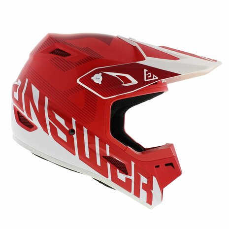 Answer AR1 V2 MX Helmet Bold matt red white - Size M