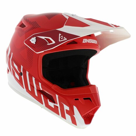 Answer AR1 V2 MX Helmet Bold matt red white - Size M